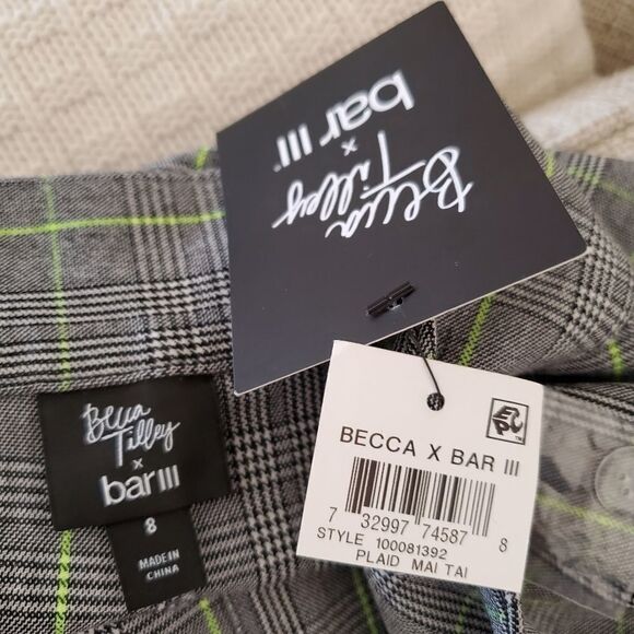 Bar III Becca Tilley x Plaid Tapered Pants - Picture 15 of 15